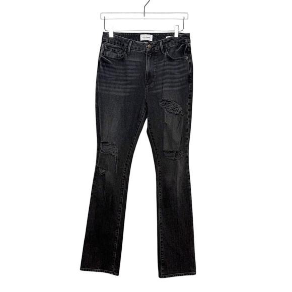 FRAME Denim Le Mini Bootcut Black Wash Women’s High Rise Jeans Sz 27 - Picture 1 of 11